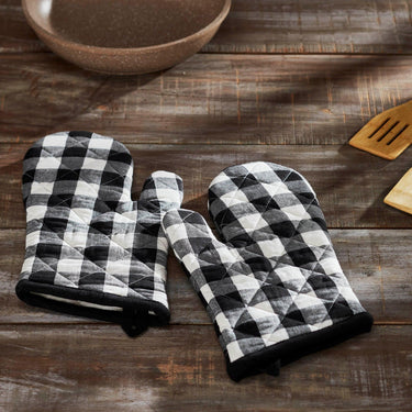 Annie Buffalo Check Black Oven Mitt Set of 2 - The Fox Decor